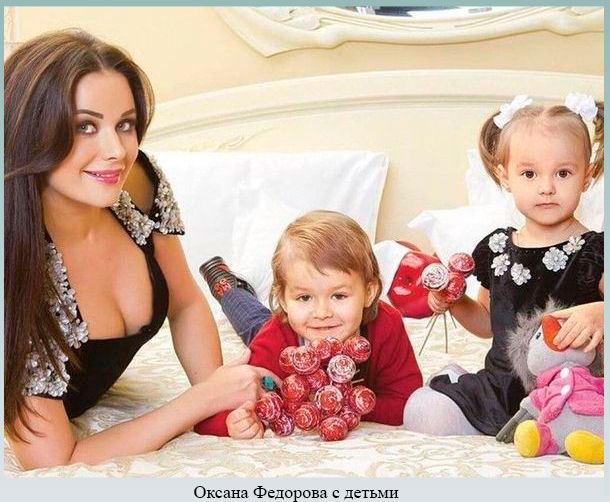 Оксана Федорова с детьми