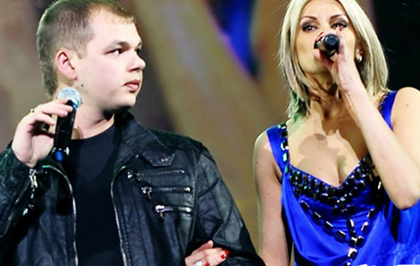 На сцене с партнером Алексеем Брянцевым